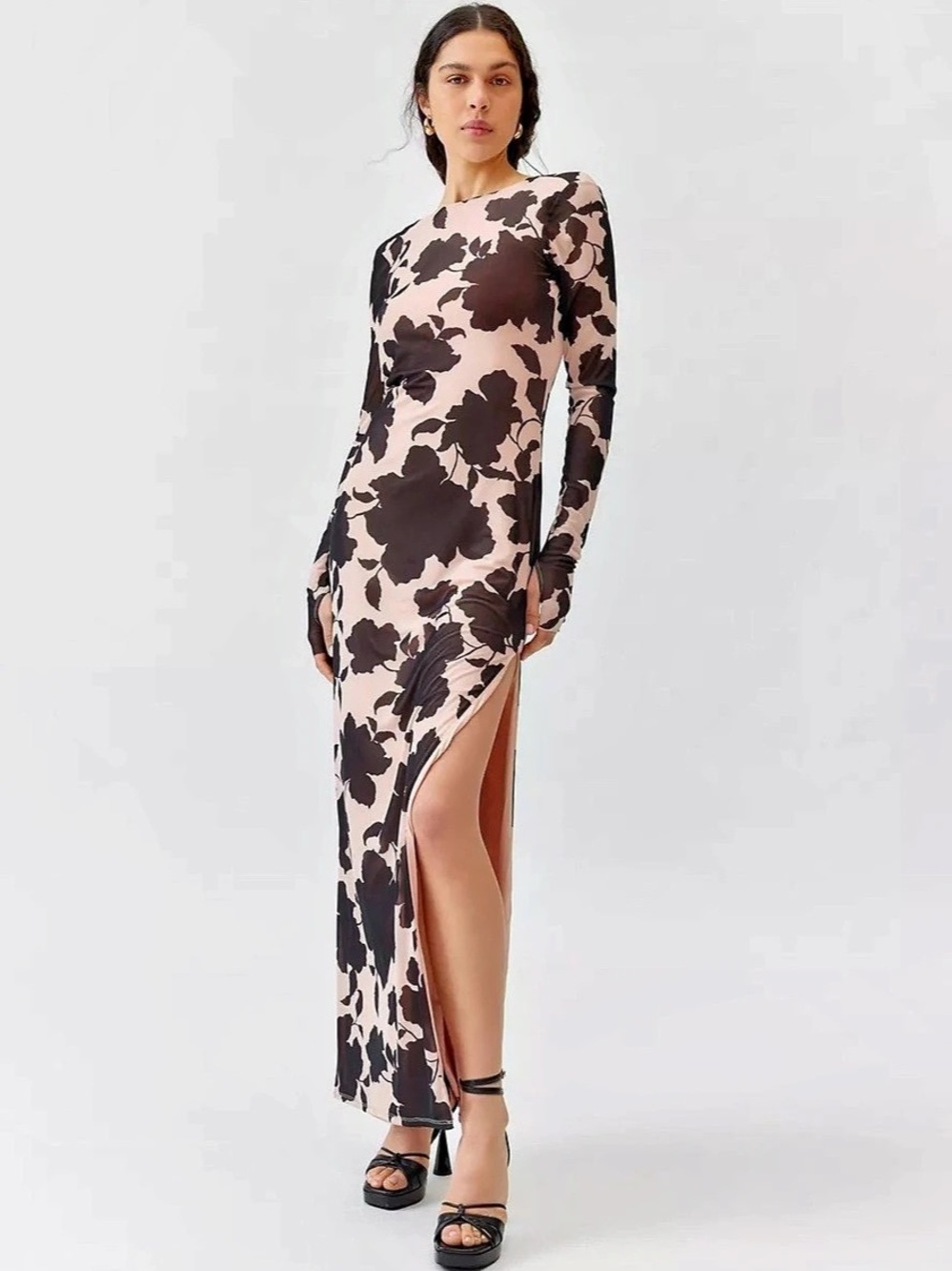 NWT AFRM Nettie Floral Mesh Maxi Dress Size M